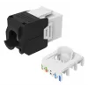 Equip 769227 Ficha Keystone Cat.6A, não blindada, LSA sem ferramentas, branca, 8 un.