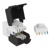 Equip 769227 Ficha Keystone Cat.6A, não blindada, LSA sem ferramentas, branca, 8 un.