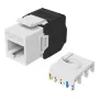 Equip 769227 Ficha Keystone Cat.6A, não blindada, LSA sem ferramentas, branca, 8 un.