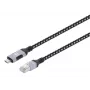 Cabo Manhattan USB-C para Ethernet Gigabit RJ45 2m Preto/Prateado