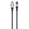 Cabo Manhattan USB-C para Ethernet Gigabit RJ45 2m Preto/Prateado