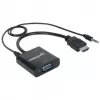 Manhattan 151559 Conversor de vídeo de HDMI para VGA com áudio, preto