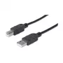 Manhattan 337779 Cabo Hi-Speed USB 2.0, de USB-A para USB-B, macho para macho, 5 m, preto