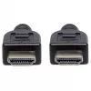 Manhattan 353922 Cabo Premium High Speed HDMI com Ethernet, 4K@60Hz, CL3 para instalação em parede, macho para macho, 1 m, preto