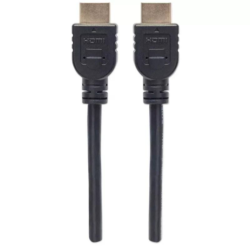 Manhattan 353922 Cabo Premium High Speed HDMI com Ethernet, 4K@60Hz, CL3 para instalação em parede, macho para macho, 1 m, preto