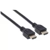 Cabo Manhattan HDMI 4K@60Hz com Ethernet - classificado CL3, 5 m, adequado para instalação em parede, para todas as aplicações 4K e 1080p/HD - para expansão imediata ou preparação para o futuro, macho-macho, preto, Ultra HD 4K x 2K, garantia vitalícia, Premium High Speed
