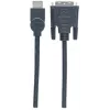 Cabo Manhattan HDMI para DVI-D 24+1, 3m, macho para macho, preto, Dual Link, compatível com DVD-D, garantia vitalícia, equivalente a HDDVIMM3M