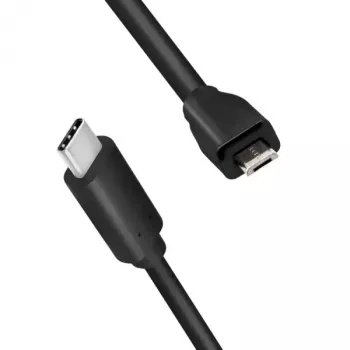 Cabo USB LogiLink CU0196 USB 2.0 0,5 m USB-C Micro-USB B preto