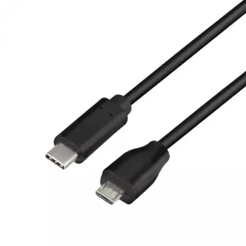 Cabo USB LogiLink CU0196 USB 2.0 0,5 m USB-C Micro-USB B preto