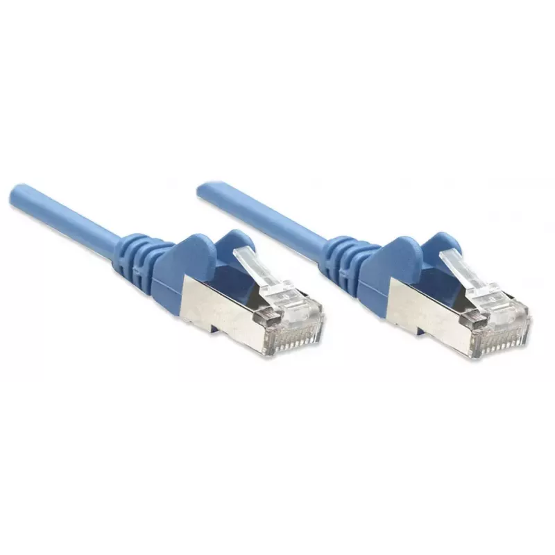 Intellinet 330701 Cabo de ligação de rede, Cat5e, SFTP, RJ45 (M) para RJ45 (M), 7,6 m, moldado, azul
