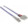 Cabo de rede de fibra ótica Intellinet, OM4, LC/SC, 2 m, violeta, duplex, multimodo, 50/125 µm, LSZH, fibra, garantia vitalícia