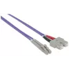 Intellinet 751049 Cabo de ligação de fibra ótica, LC multimodo (M) para SC multimodo (M), OM4, 50/125 µm, 1 m, sem halogéneos, violeta