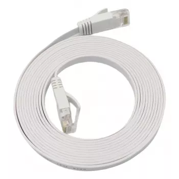 Cabo de rede Microconnect V-UTP6A01W-FLAT-LSZH branco 1 m Cat6a U/UTP (UTP)
