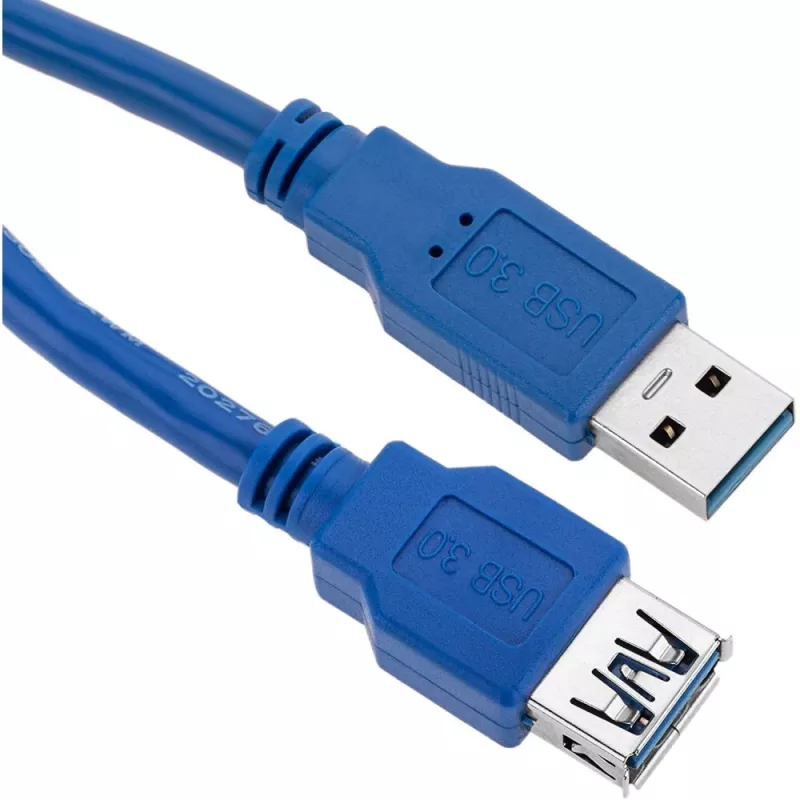 Cabo de extensão USB 3.0 Techly, ficha A / conector fêmea A, 1 m, azul ICOC U3-AA-10-EX