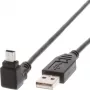 Cabo USB 2.0 Techly ficha A / ficha Mini B 90° 1,8 m preto ICOC MUSB-AA-018ANG