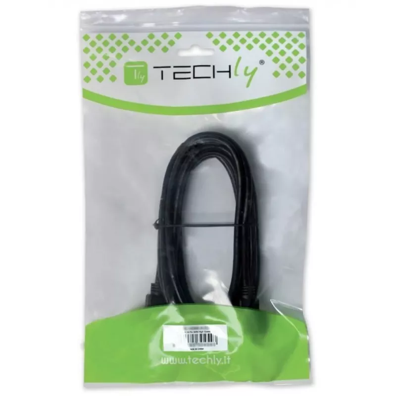 Cabo USB 2.0 Techly ficha A / ficha Mini B 90° 1,8 m preto ICOC MUSB-AA-018ANG