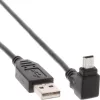 Cabo USB 2.0 Techly ficha A / ficha Mini B 90° 1,8 m preto ICOC MUSB-AA-018ANG