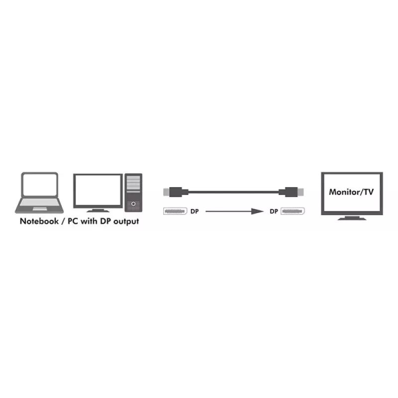 Cabo DisplayPort Techly ICOC DSP-A14-030NT 3 m preto