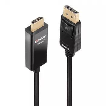 Cabo ativo DisplayPort para HDMI com HDR Lindy 0,5 m