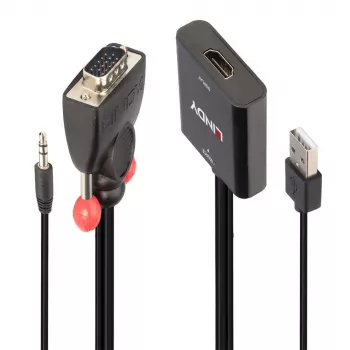 Conversor VGA e áudio para HDMI Lindy 38284