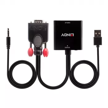 Conversor VGA e áudio para HDMI Lindy 38284