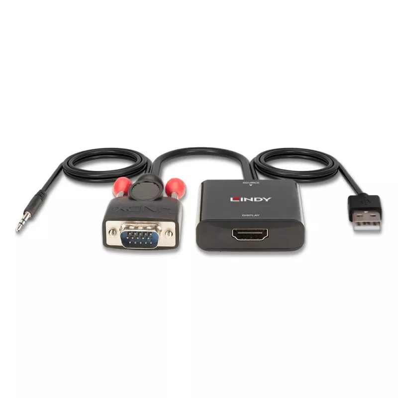 Conversor VGA e áudio para HDMI Lindy 38284