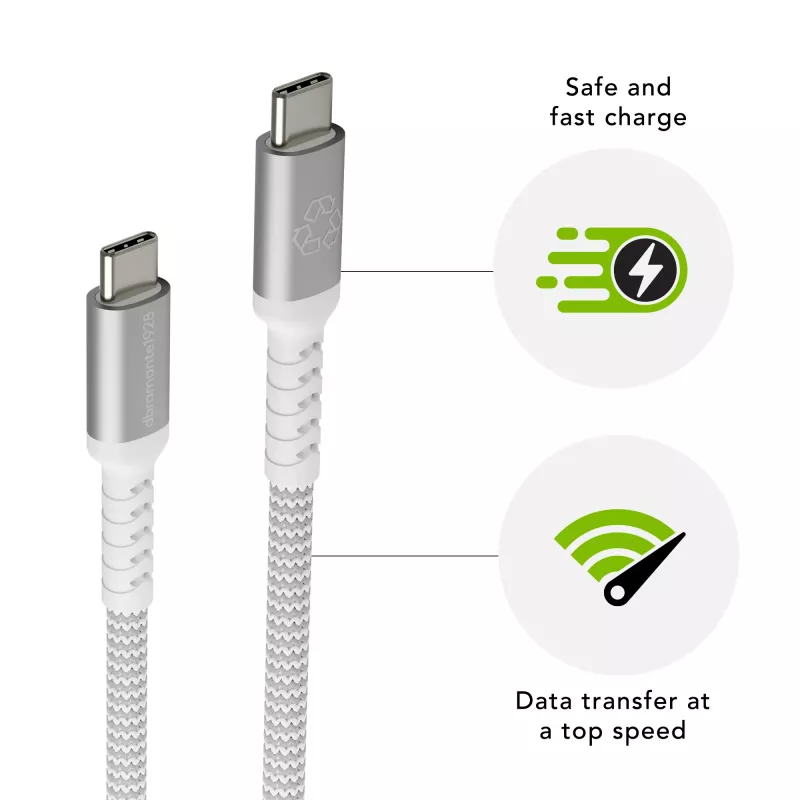 dbramante1928 re-charge Pro – cabo BRD 2,5 m USB-C para USB-C 100 W