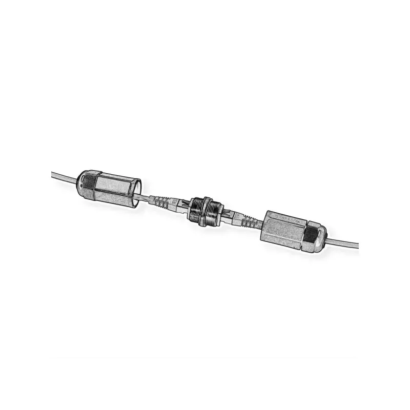 VALUE 21.99.3007 acoplador RJ-45 blindado, Cat.6A, para exterior e indústria, preto