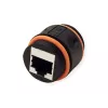 VALUE 21.99.3007 acoplador RJ-45 blindado, Cat.6A, para exterior e indústria, preto