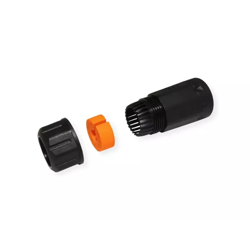 VALUE 21.99.3007 acoplador RJ-45 blindado, Cat.6A, para exterior e indústria, preto