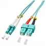 Cabo de fibra ótica InfiniBand Lindy 5,0m OM3 LC - SC duplex 5 m turquesa