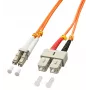 Cabo de fibra ótica InfiniBand Lindy LC/SC 2m multicolor, laranja