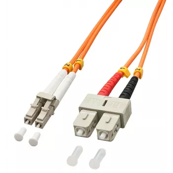 Cabo de fibra ótica InfiniBand Lindy 10m OM2 LC - SC duplex laranja