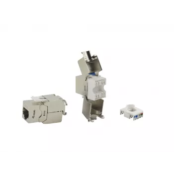 Conector fêmea keystone Cat.6A blindado sem ferramentas Equip 767222