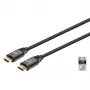Cabo HDMI com Ethernet Manhattan 8K@60Hz 2 m entrançado ficha macho para ficha macho preto