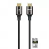 Cabo HDMI com Ethernet Manhattan 8K@60Hz 2 m entrançado ficha macho para ficha macho preto