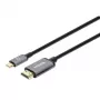 Cabo USB-C para HDMI Manhattan, 4K@60Hz, 1 m, preto, ficha macho para ficha macho, três anos de garantia, corresponde a CDP2HD2MBNL