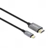 Cabo USB-C para HDMI Manhattan, 4K@60Hz, 1 m, preto, ficha macho para ficha macho, três anos de garantia, corresponde a CDP2HD2MBNL