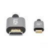 Cabo USB-C para HDMI Manhattan, 4K@60Hz, 1 m, preto, ficha macho para ficha macho, três anos de garantia, corresponde a CDP2HD2MBNL