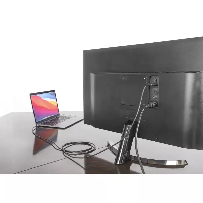 Cabo USB-C para HDMI Manhattan, 4K@60Hz, 1 m, preto, ficha macho para ficha macho, três anos de garantia, corresponde a CDP2HD2MBNL