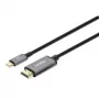 Manhattan 153607 cabo de USB-C para HDMI, macho-macho, blindagem dupla, 2 m, preto/prateado