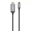 Manhattan 153607 cabo de USB-C para HDMI, macho-macho, blindagem dupla, 2 m, preto/prateado