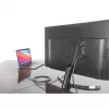 Manhattan 153607 cabo de USB-C para HDMI, macho-macho, blindagem dupla, 2 m, preto/prateado