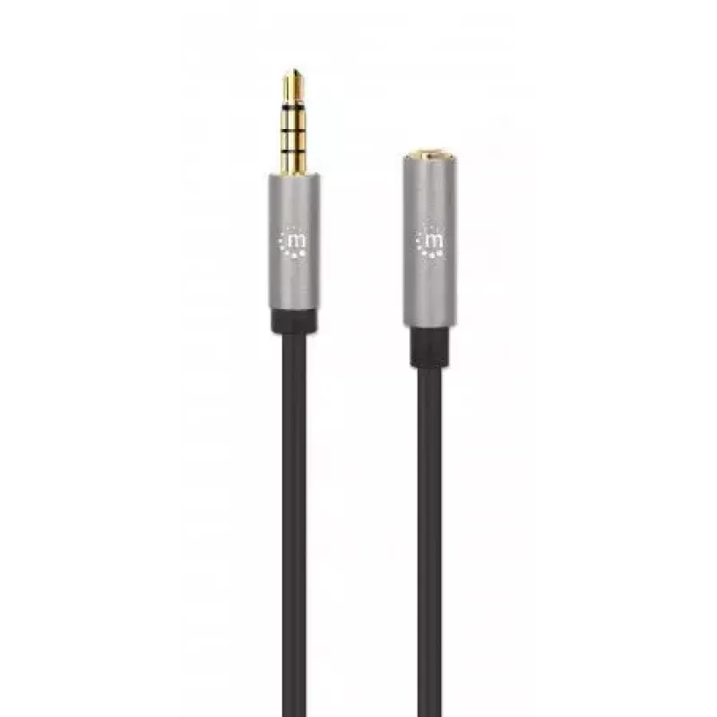 Cabo de extensão de áudio Manhattan 3,5 mm 3 m ficha macho/conector fêmea