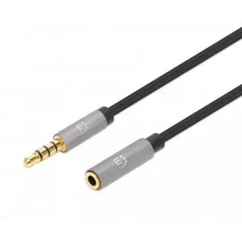 Cabo de extensão de áudio Manhattan 3,5 mm 3 m ficha macho/conector fêmea