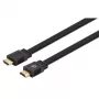 Cabo HDMI com Ethernet Manhattan (plano), 4K@60Hz (Premium High Speed), 5 m, ficha macho para ficha macho, preto, Ultra HD 4K x 2K, totalmente blindado, contactos dourados, garantia vitalícia