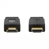 Cabo HDMI com Ethernet Manhattan (plano), 4K@60Hz (Premium High Speed), 5 m, ficha macho para ficha macho, preto, Ultra HD 4K x 2K, totalmente blindado, contactos dourados, garantia vitalícia