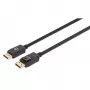 Cabo DisplayPort 1.4 Manhattan, 8K@60Hz, 3 m, cabo entrançado, ficha macho para ficha macho, com bloqueios, totalmente blindado, preto, garantia vitalícia, corresponde a DP14MM3M
