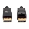Cabo DisplayPort 1.4 Manhattan, 8K@60Hz, 3 m, cabo entrançado, ficha macho para ficha macho, com bloqueios, totalmente blindado, preto, garantia vitalícia, corresponde a DP14MM3M