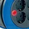 Brennenstuhl Garant Kompakt extensão com enrolador para interior, 4 tomadas, 15 m, azul/preto